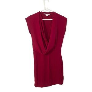 DVF Reara Silk Draped Cowl Neck Sleeveless Dress